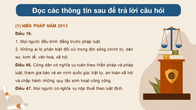 Soạn giáo án điện tử kinh tế pháp luật 11 KNTT Bài 9: Quyền bình đẳng của công dân trước pháp luật