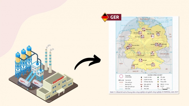 Soạn giáo án điện tử địa lí 11 CTST  Bài 11: Thực hành: Tìm hiểu sự phát triển công nghiệp của Cộng hoà liên bang Đức