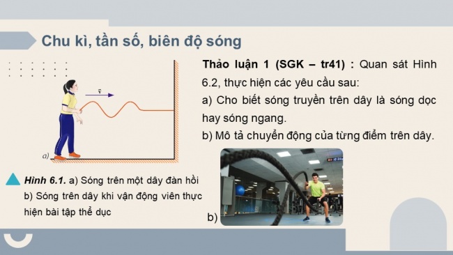 Soạn giáo án điện tử vật lí 11 CTST Bài 6: Các đặc trưng vật lí của sóng