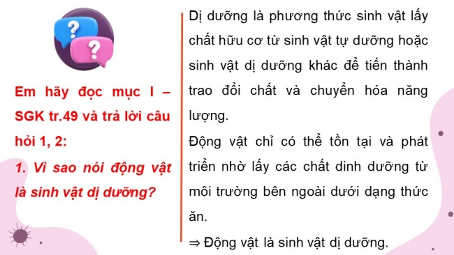 Soạn giáo án điện tử sinh học 11 CTST Bài 8: Dinh dưỡng và tiêu hóa ở động vật