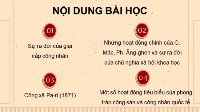 Soạn giáo án điện tử Lịch sử 8 KNTT Bài 11: Phong trào công nhân từ cuối thế kỉ XVIII đến đầu thế kỉ XX và sự ra đời của chủ nghĩa xã hội khoa học