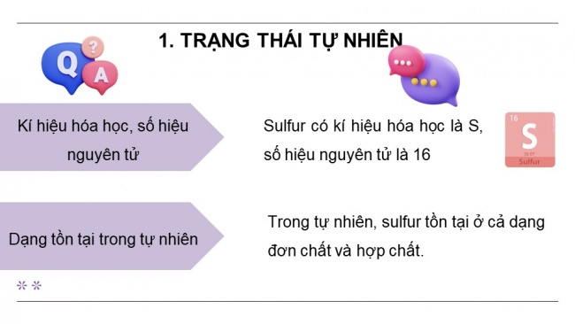 Soạn giáo án điện tử hóa học 11 Cánh diều Bài 6: Sulfur và sulfur dioxide