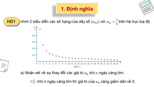 Soạn giáo án điện tử toán 11 Cánh diều Chương 3 Bài 1: Giới hạn của dãy số