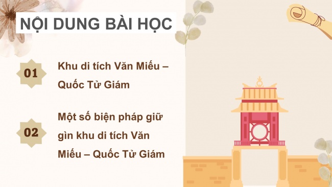 Soạn giáo án điện tử lịch sử và địa lí 4 cánh diều Bài 10: Văn Miếu – Quốc Tử Giám