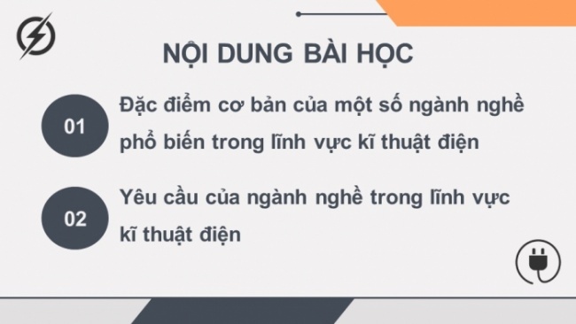 Soạn giáo án điện tử Công nghệ 8 CTST Bài 12: Ngành nghề phổ biến trong lĩnh vực kĩ thuật điện