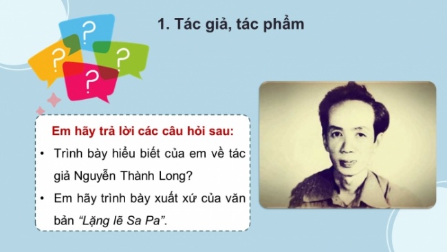 Soạn giáo án điện tử Ngữ văn 8 KNTT Bài 6 Đọc 2: Lặng lẽ Sa Pa