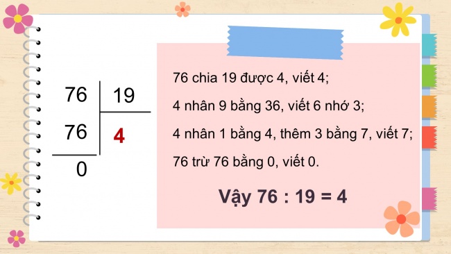 Soạn giáo án điện tử toán 4 cánh diều Bài 40. Chia cho số có hai chữ số