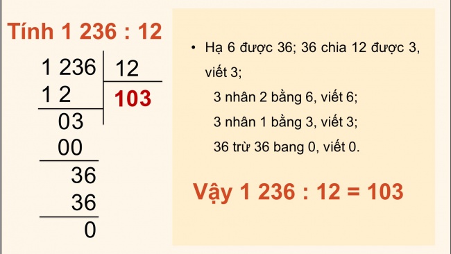 Soạn giáo án điện tử toán 4 cánh diều Bài 44. Thương có chữ số 0