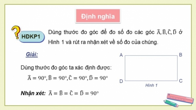 Soạn giáo án điện tử Toán 8 CTST Chương 3 Bài 5: Hình chữ nhật - Hình vuông