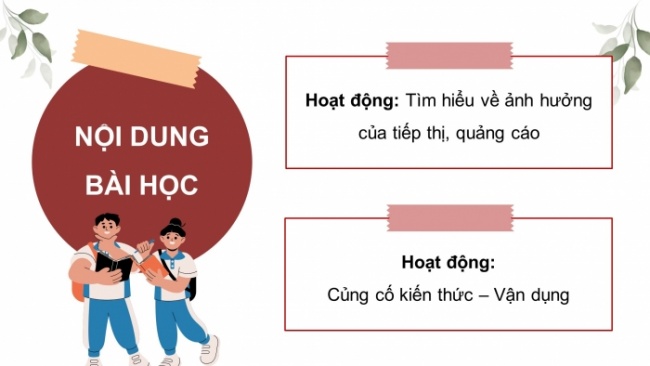 Soạn giáo án điện tử HĐTN 8 KNTT Chủ đề 4 HĐGDTCĐ 1: Người tiêu dùng thông thái (Tiết 1)