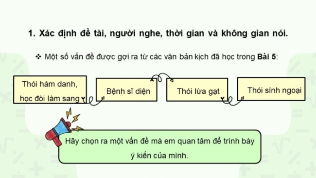 Soạn giáo án điện tử Ngữ văn 8 CTST Bài 5 Nói và nghe: Trình bày ý kiến về một vấn đề xã hội