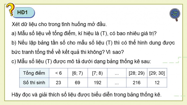 Soạn giáo án điện tử toán 11 KNTT Bài 8: Mẫu số liệu ghép nhóm