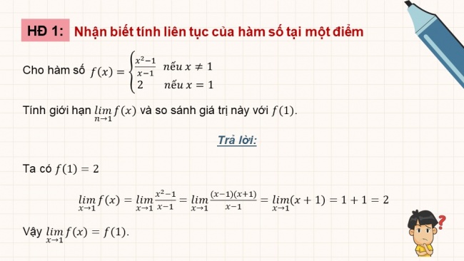 Soạn giáo án điện tử toán 11 KNTT Bài 17: Hàm số liên tục