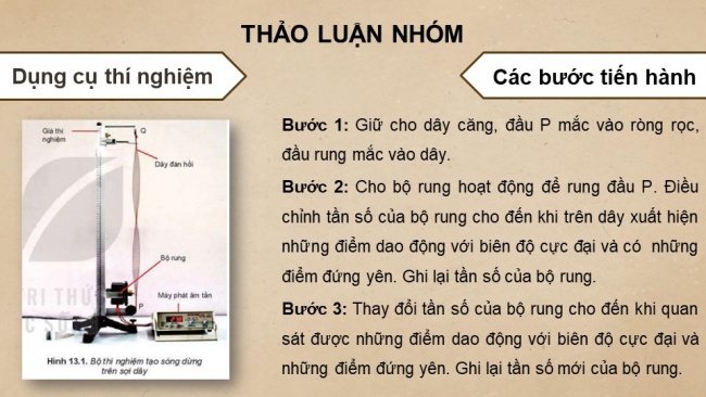 Soạn giáo án điện tử vật lí 11 KNTT Bài 13: Sóng dừng