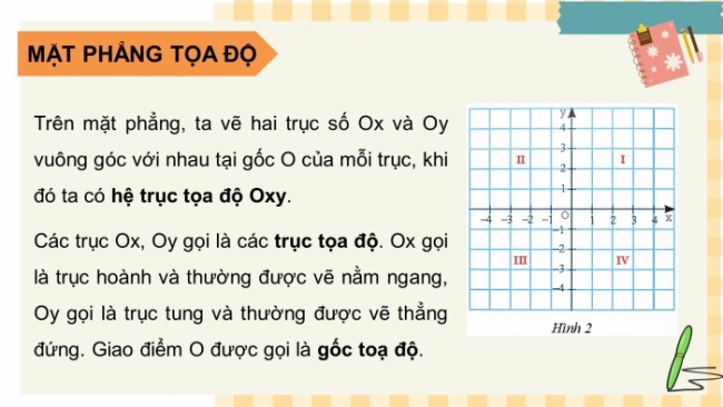 Soạn giáo án điện tử Toán 8 CTST Chương 5 Bài 2: Tọa độ của một điểm và đồ thị của hàm số