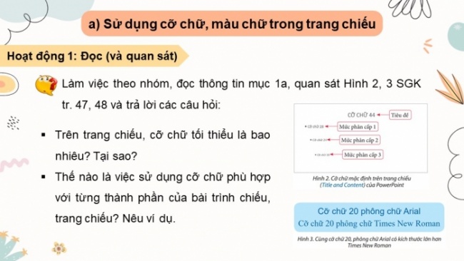 Soạn giáo án điện tử Tin học 8 CTST Bài 10A: Trình bày trang chiếu