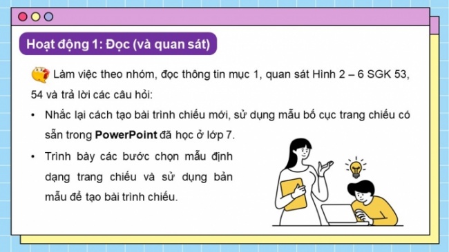 Soạn giáo án điện tử Tin học 8 CTST Bài 11A: Sử dụng bản mẫu