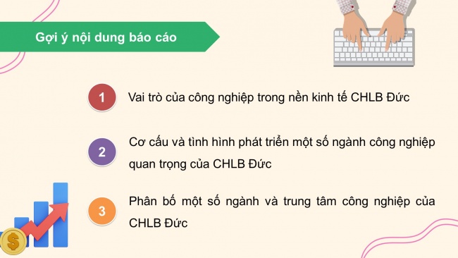 Soạn giáo án điện tử địa lí 11 CTST  Bài 11: Thực hành: Tìm hiểu sự phát triển công nghiệp của Cộng hoà liên bang Đức