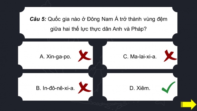 Soạn giáo án điện tử lịch sử 11 CTST Nội dung thực hành Chủ đề 3: Quá trình giành độc lập dân tộc của các Quốc gia Đông Nam Á