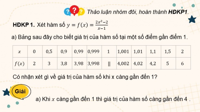 Soạn giáo án điện tử toán 11 CTST Chương 3 Bài 2: Giới hạn của hàm số