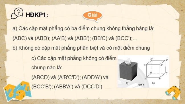 Soạn giáo án điện tử toán 11 CTST   Chương 4 Bài 4: Hai mặt phẳng song song