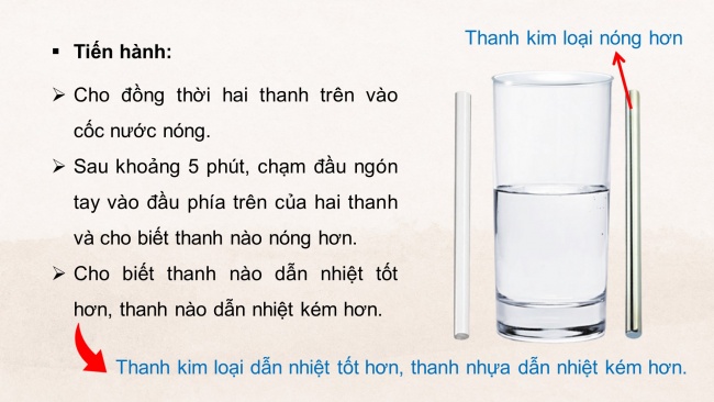 Soạn giáo án điện tử khoa học 4 cánh diều Bài 12: Vật dẫn nhiệt tốt và vật dẫn nhiệt kém