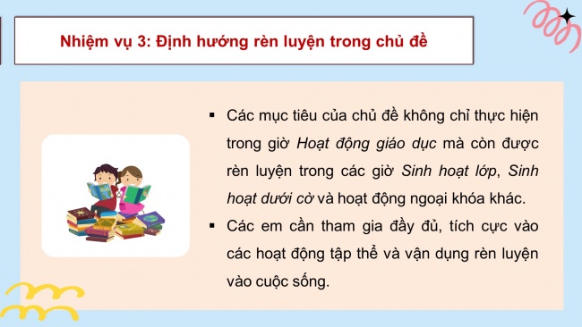 Soạn giáo án điện tử HĐTN 11 CTST bản 2 Chủ đề 3: Thực hiện các hoạt động xây dựng và phát triển nhà trường (P1)