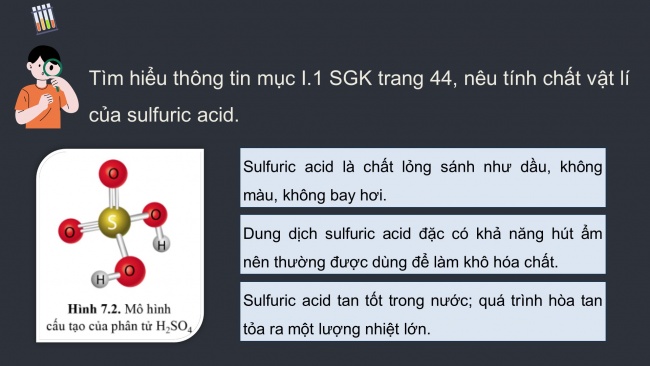 Soạn giáo án điện tử hóa học 11 Cánh diều  Bài 7: Sulfuric acid và muối sulfate