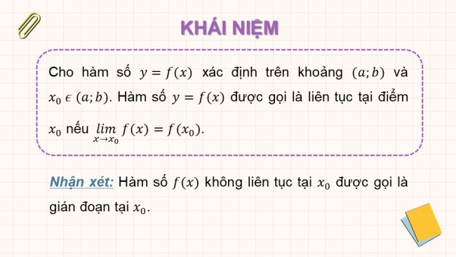 Soạn giáo án điện tử toán 11 Cánh diều Chương 3 Bài 3: Hàm số liên tục