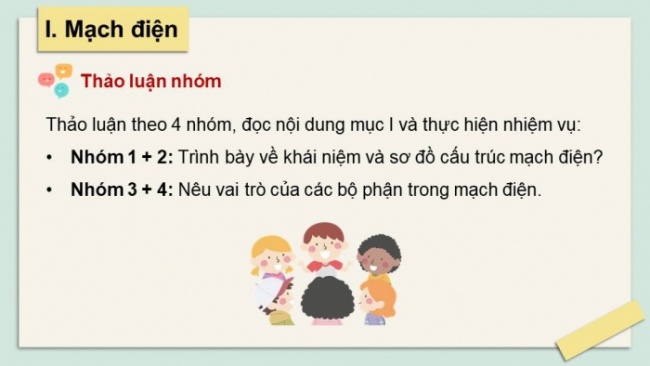 Soạn giáo án điện tử Công nghệ 8 KNTT Bài 14: Khái quát về mạch điện