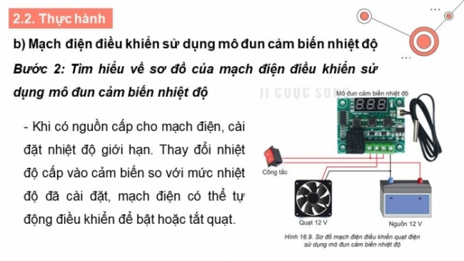 Soạn giáo án điện tử Công nghệ 8 KNTT Bài 16: Mạch điện điều khiển sử dụng mô đun cảm biến (P2)