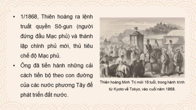 Soạn giáo án điện tử Lịch sử 8 KNTT Bài 14: Trung Quốc và Nhật Bản từ nửa sau thế kỉ XIX đến đầu thế kỉ XX (P2)