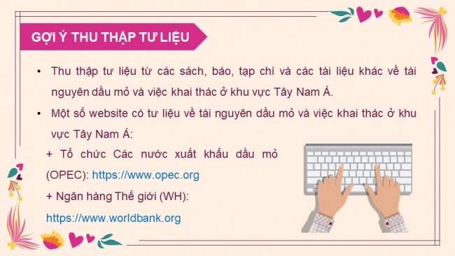 Soạn giáo án điện tử địa lí 11 Cánh diều Bài 15: Thực hành viết báo cáo về vấn đề dầu mỏ ở khu vực Tây Nam Á