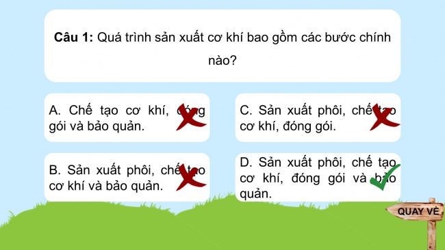 Soạn giáo án điện tử công nghệ cơ khí 11 Cánh diều Ôn tập chủ đề 4