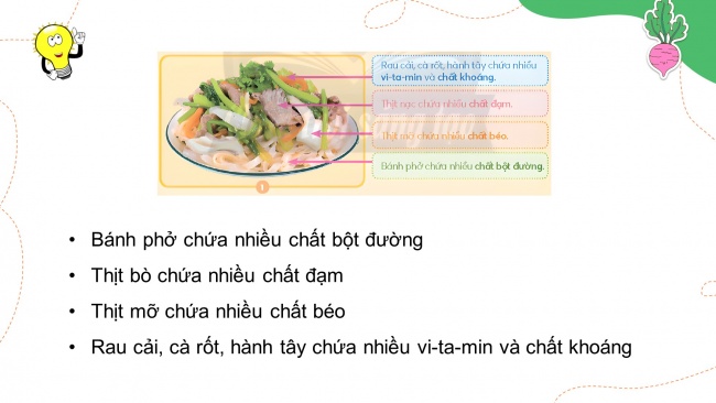 Soạn giáo án điện tử khoa học 4 CTST Bài 23: Các nhóm chất dinh dưỡng có trong thức ăn