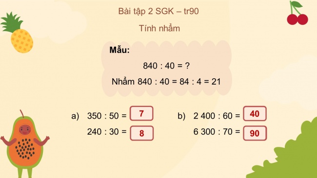 Soạn giáo án điện tử toán 4 cánh diều Bài 39. Chia cho 10, 100, 1 000,…