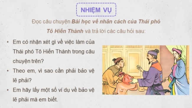 Soạn giáo án điện tử Công dân 8 CTST Bài 4: Bảo vệ lẽ phải