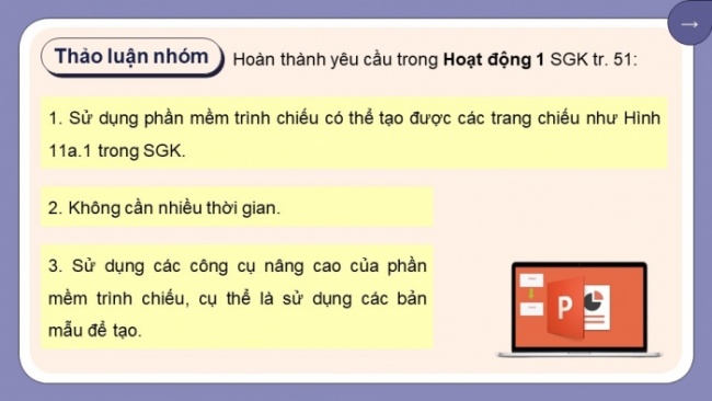 Soạn giáo án điện tử Tin học 8 KNTT Bài 11a: Sử dụng bản mẫu tạo bài trình chiếu