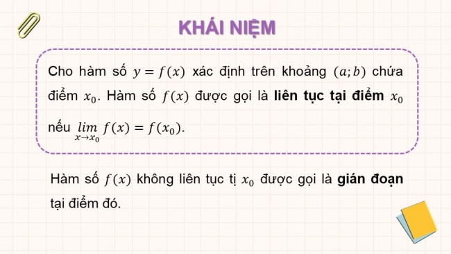 Soạn giáo án điện tử toán 11 KNTT Bài 17: Hàm số liên tục