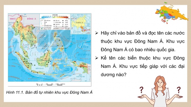 Soạn giáo án điện tử địa lí 11 KNTT Bài 11: Vị trí địa lí, điều kiện tự nhiên, dân cư và xã hội khu vực Đông Nam Á (P1)