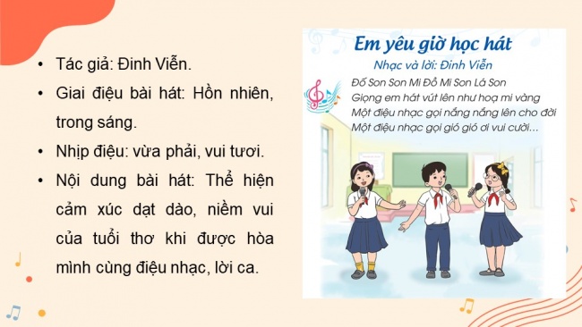 Soạn giáo án điện tử âm nhạc 4 cánh diều Tiết 11: Nghe nhạc: Em yêu giờ học hát; Nhạc cụ: Nhạc cụ thể hiện tiết tấu – Nhạc cụ thể hiện giai điệu