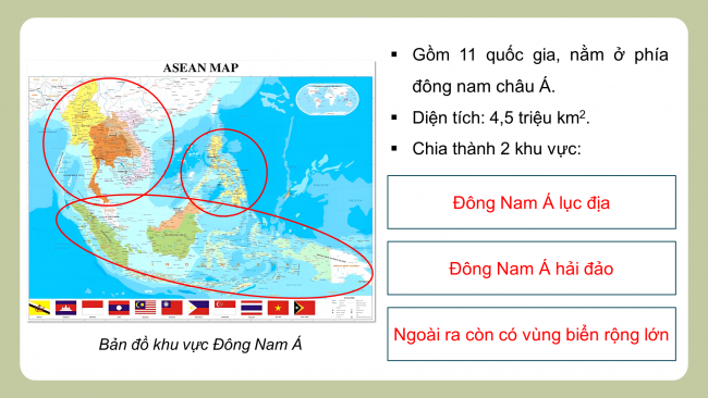 Soạn giáo án điện tử địa lí 11 CTST  Bài 12: Tự nhiên, dân cư, xã hội và kinh tế Đông Nam Á (P1)