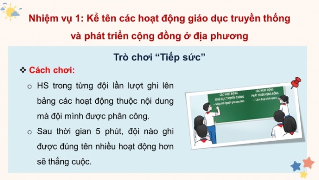 Soạn giáo án điện tử HĐTN 8 KNTT Chủ đề 6 HĐGDTCĐ 1: Tham gia các hoạt động giáo dục truyền thống và phát triển cộng đồng ở địa phương (Tiết 1)