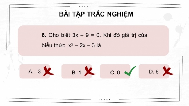 Soạn giáo án điện tử Toán 8 CTST: Bài tập cuối chương 6