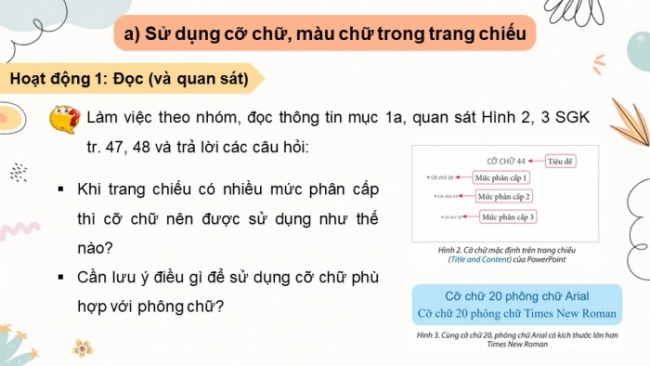 Soạn giáo án điện tử Tin học 8 CTST Bài 10A: Trình bày trang chiếu