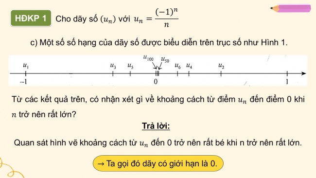 Soạn giáo án điện tử toán 11 CTST Chương 3 Bài 1: Giới hạn của dãy số