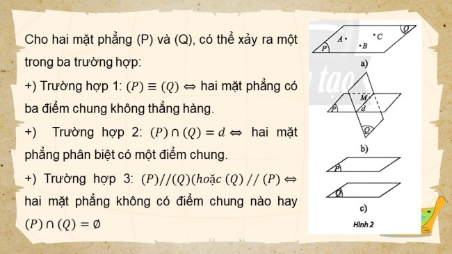 Soạn giáo án điện tử toán 11 CTST   Chương 4 Bài 4: Hai mặt phẳng song song