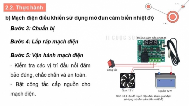 Soạn giáo án điện tử Công nghệ 8 KNTT Bài 16: Mạch điện điều khiển sử dụng mô đun cảm biến (P2)
