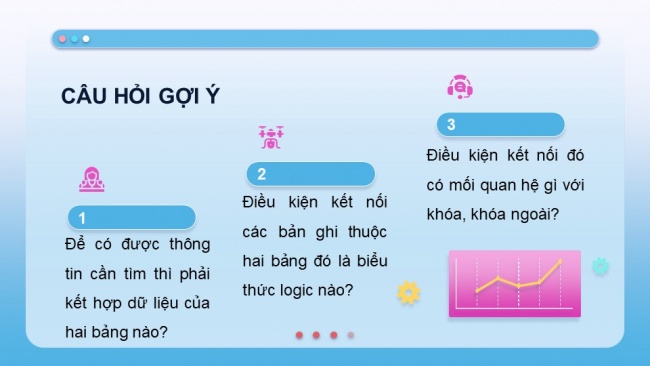 Soạn giáo án điện tử tin học ứng dụng 11 Cánh diều Chủ đề F bài 6: Truy vấn trong CSDL quan hệ (tiếp theo)