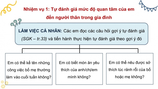 Soạn giáo án điện tử hoạt động trải nghiệm 11 Cánh diều Chủ đề 4: Trách nhiệm với gia đình (P1)